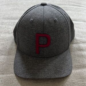 Puma Gray Hat with Maroon Logo